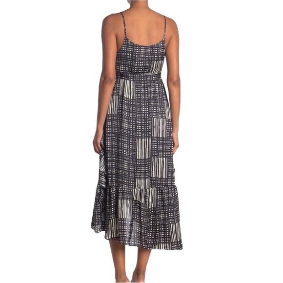 LENON COLLECTION Plaid Asym Midi Dress XS Satin Cami Fairy Boho Whimsygoth NWT - Picture 2 of 13